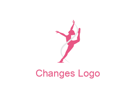 ballerina dancing with ribbon