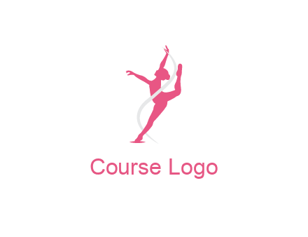 ballerina dancing with ribbon