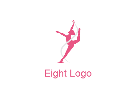 ballerina dancing with ribbon