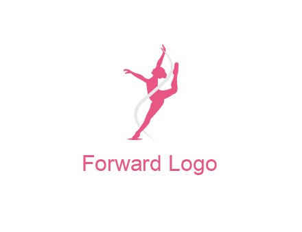 ballerina dancing with ribbon
