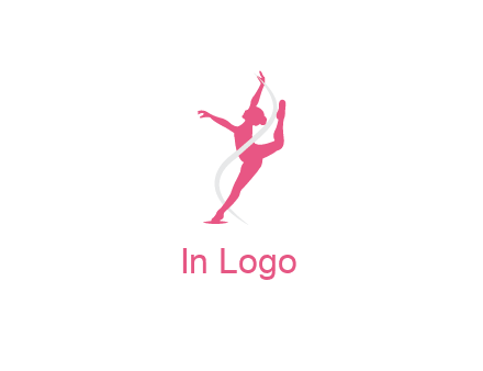 ballerina dancing with ribbon