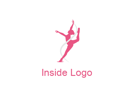 ballerina dancing with ribbon