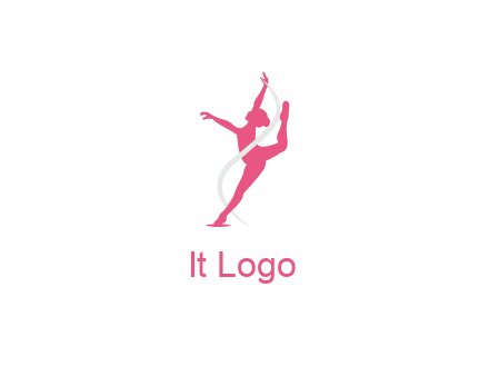 ballerina dancing with ribbon