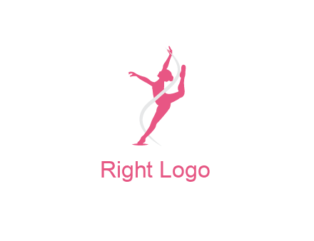 ballerina dancing with ribbon