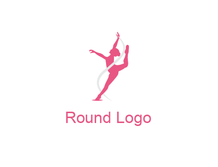 ballerina dancing with ribbon