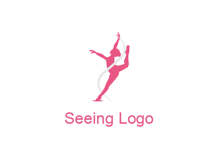 ballerina dancing with ribbon
