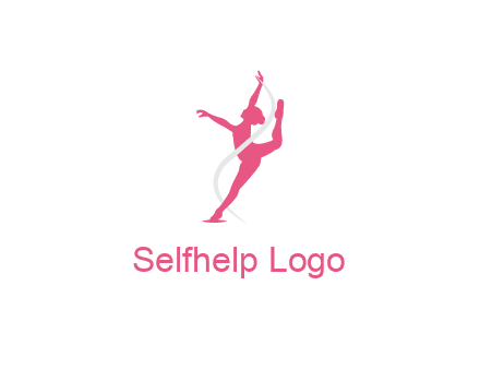 ballerina dancing with ribbon