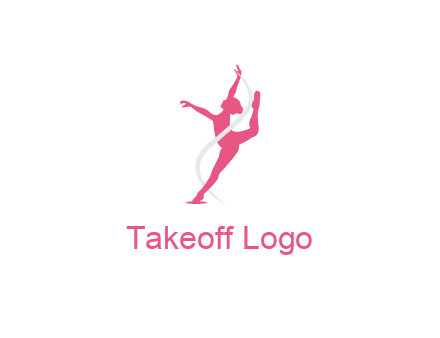 ballerina dancing with ribbon