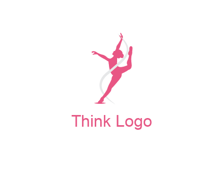 ballerina dancing with ribbon