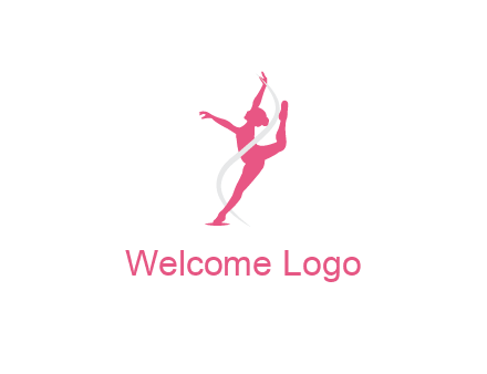 ballerina dancing with ribbon