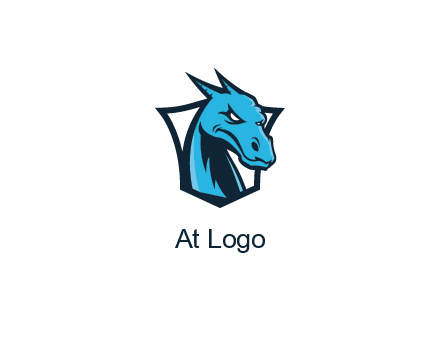 shield behind dragon face