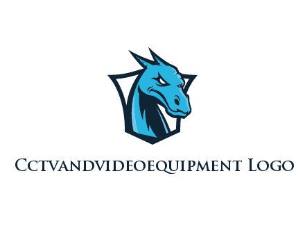 shield behind dragon face