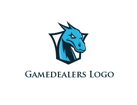 shield behind dragon face