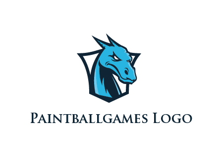 shield behind dragon face