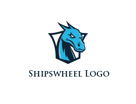 shield behind dragon face