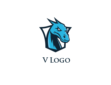shield behind dragon face