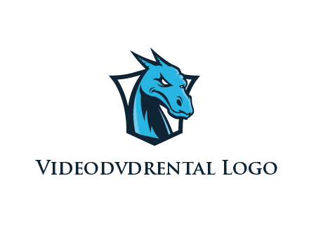 shield behind dragon face
