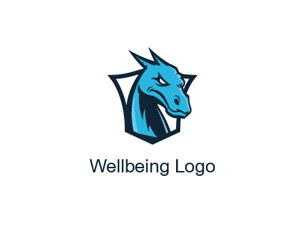 shield behind dragon face