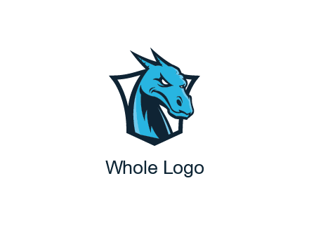 shield behind dragon face