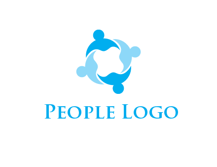 abstract person forming circle graphics