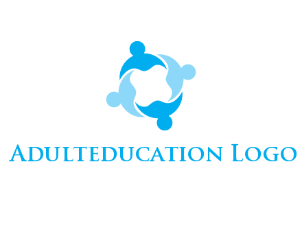 abstract person forming circle graphics