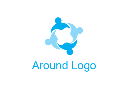 abstract person forming circle graphics