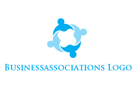 abstract person forming circle graphics