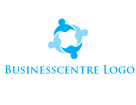 abstract person forming circle graphics