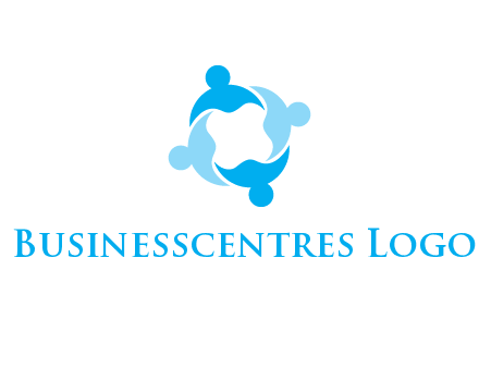 abstract person forming circle graphics