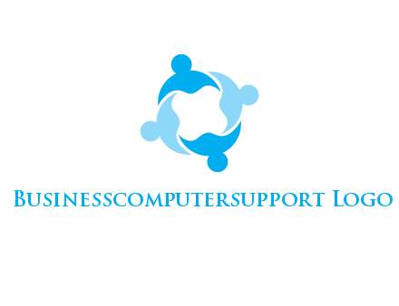 abstract person forming circle graphics
