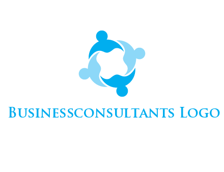 abstract person forming circle graphics