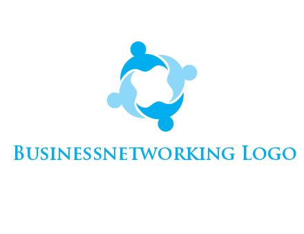 abstract person forming circle graphics