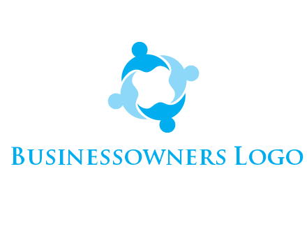 abstract person forming circle graphics
