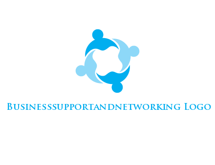 abstract person forming circle graphics