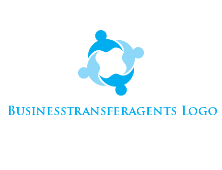abstract person forming circle graphics