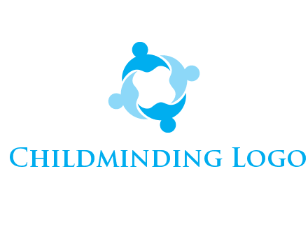 abstract person forming circle graphics