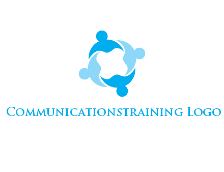 abstract person forming circle graphics