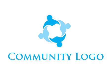 abstract person forming circle graphics