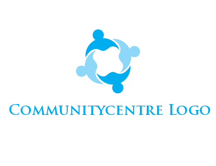 abstract person forming circle graphics