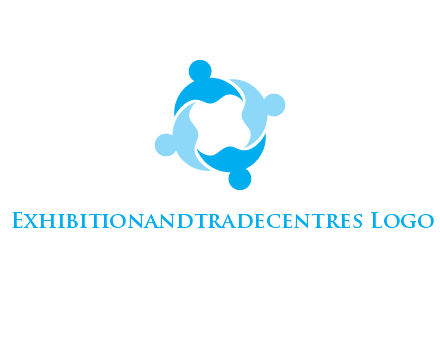 abstract person forming circle graphics