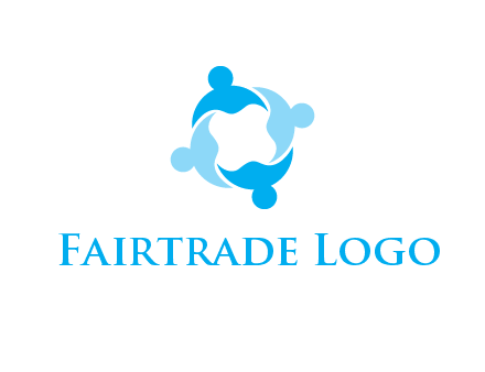 abstract person forming circle graphics