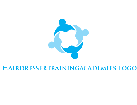 abstract person forming circle graphics