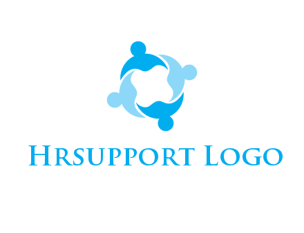 abstract person forming circle graphics