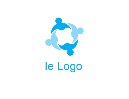 abstract person forming circle graphics