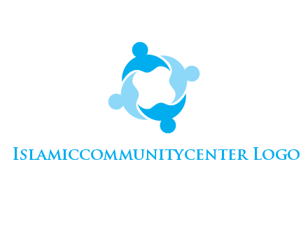 abstract person forming circle graphics