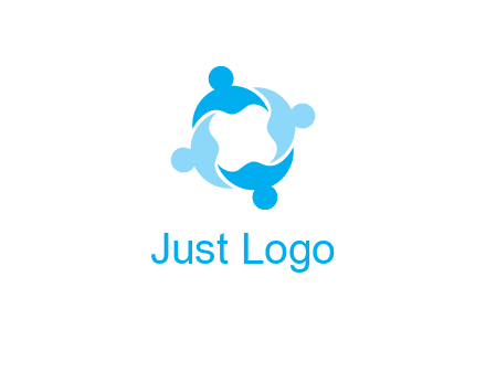 abstract person forming circle graphics
