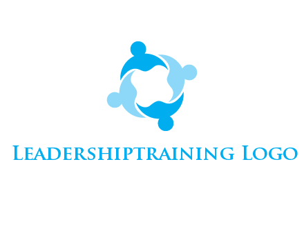 abstract person forming circle graphics