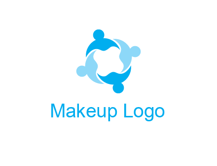 abstract person forming circle graphics