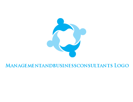 abstract person forming circle graphics
