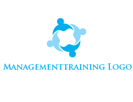 abstract person forming circle graphics